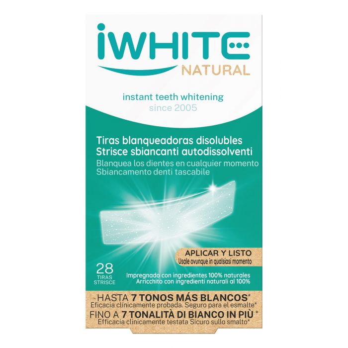 Tiras Branqueadoras IWHITE Natural Dissolving Teeth Whitening Strips - 28 unidades