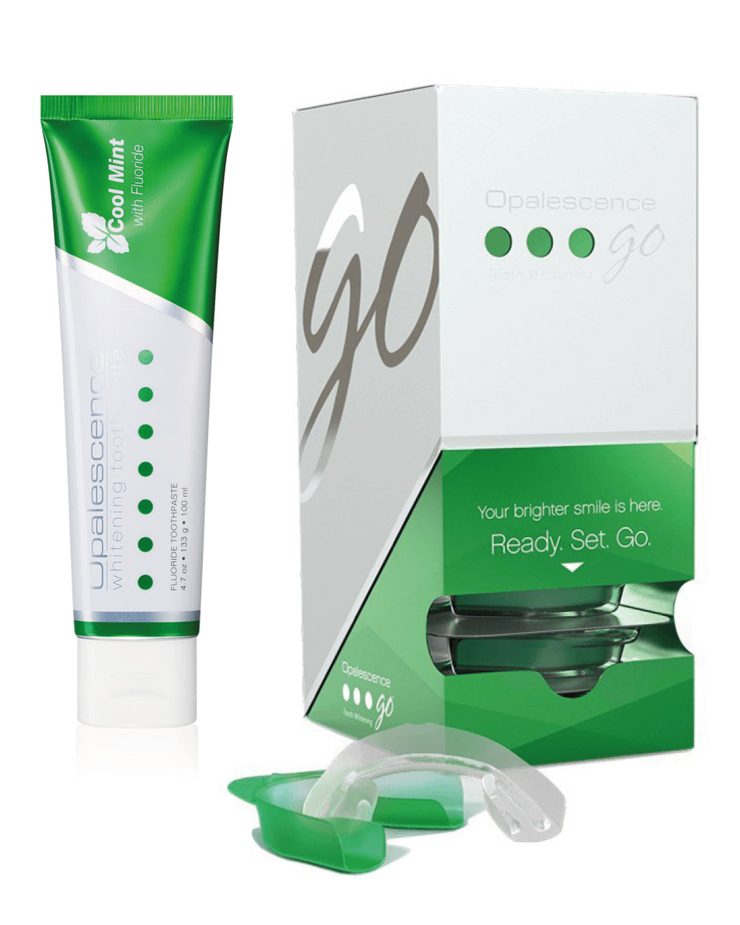 Opalescence Go 6% Kit + Whitening &amp; Sensitivity Relief Whitening Paste – Complete teeth whitening and daily care