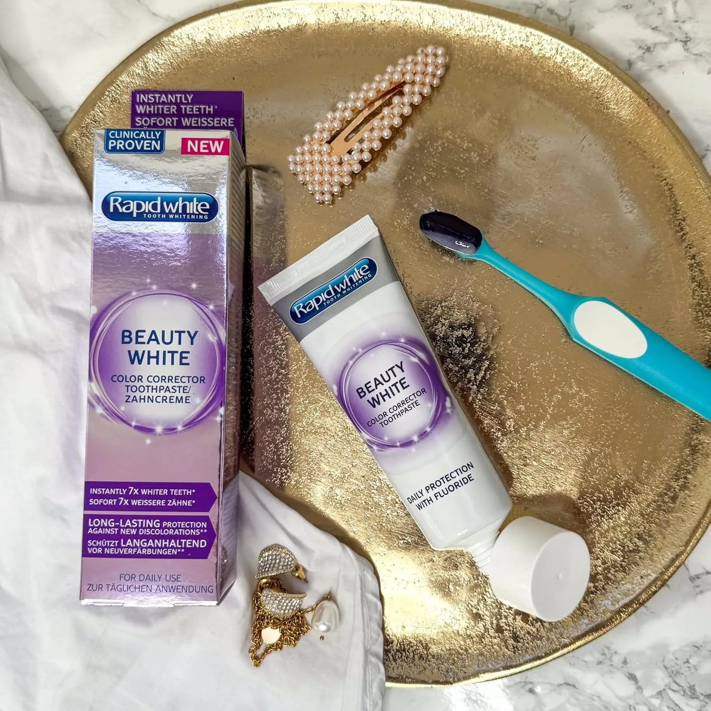 Rapid White Beauty White Color Correcting Toothpaste - 75 ml - Rapid White Tooth Whitening