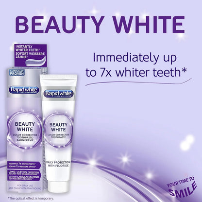 Rapid White Beauty White Color Correcting Toothpaste - 75 ml - Rapid White Tooth Whitening