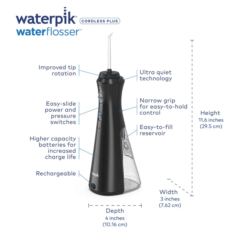 Irrigador Oral Waterpik Cordless WP-490 Plus Preto