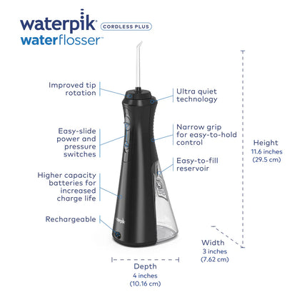 Irrigador Oral Waterpik Cordless WP-490 Plus Preto